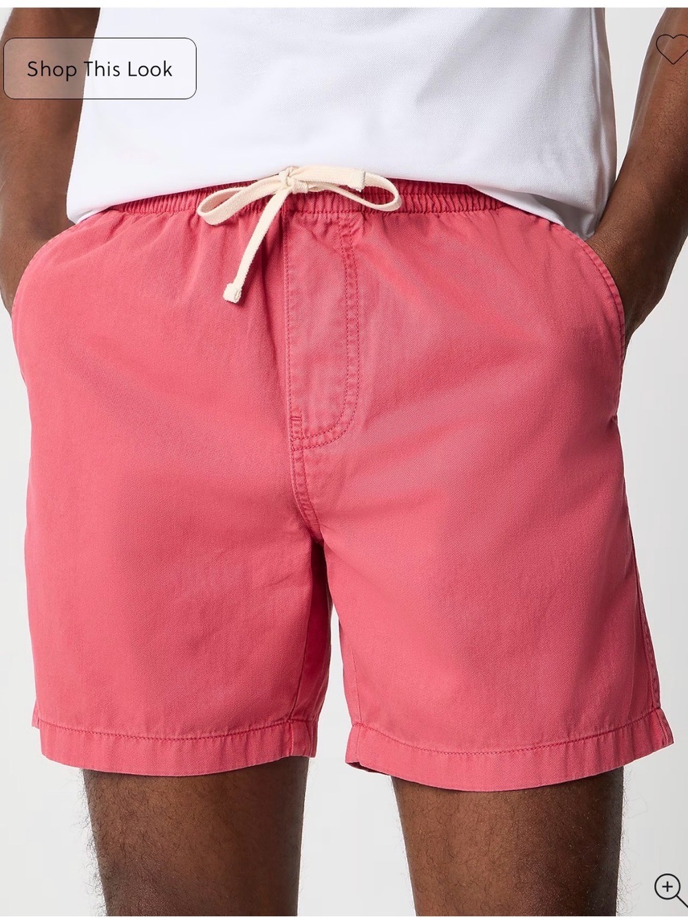 Men's Pink/Salmon Colored Drawstring Shorts J.Crew Dock Shorts size medium - Picture 7 of 9
